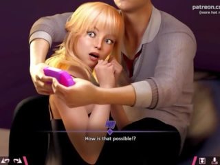 더블 homework &vert; desiring 금발의 비탄 젊은 여성 시도 에 distract beau 부터 gaming 로 전시 그녀의 뜨거운 큰 바보 과 승마 그의 manhood &vert; 나의 섹시한 gameplay 순간 &vert; 부분 &num;14